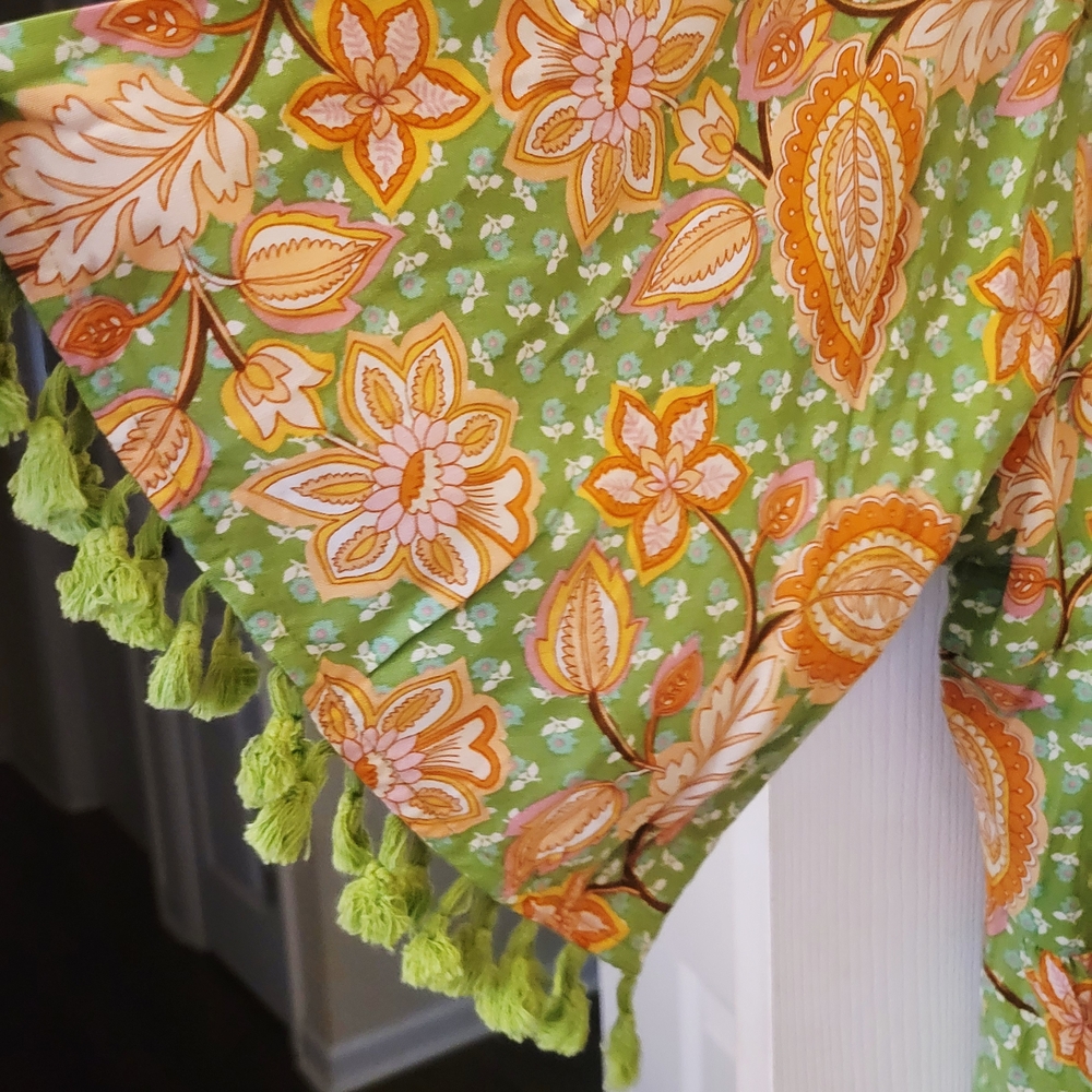 SHEIN Green and Orange Floral Dress - Picture 3 of 3
